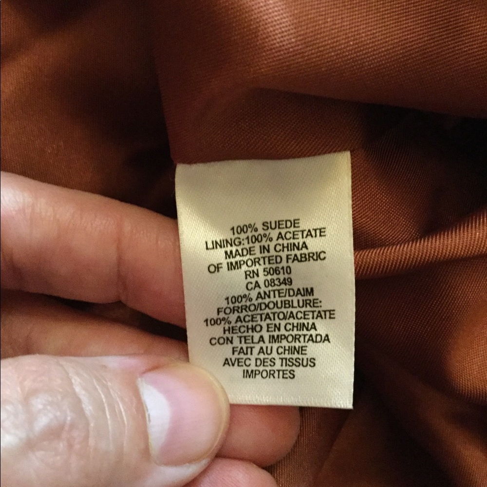 Anne Klein Suede Jacket, Salmon Pink, Medium - Picture 6 of 6